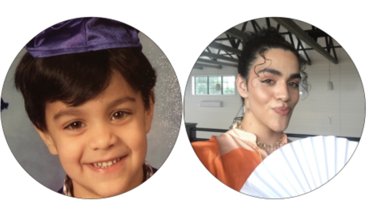 side-by-side images of Paras Bassuk as a child and an adult